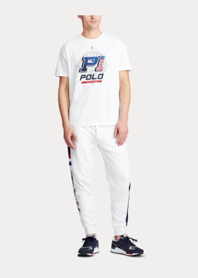 Men's Polo Ralph Lauren Racing Cotton Jersey T Shirts | 791230UXF